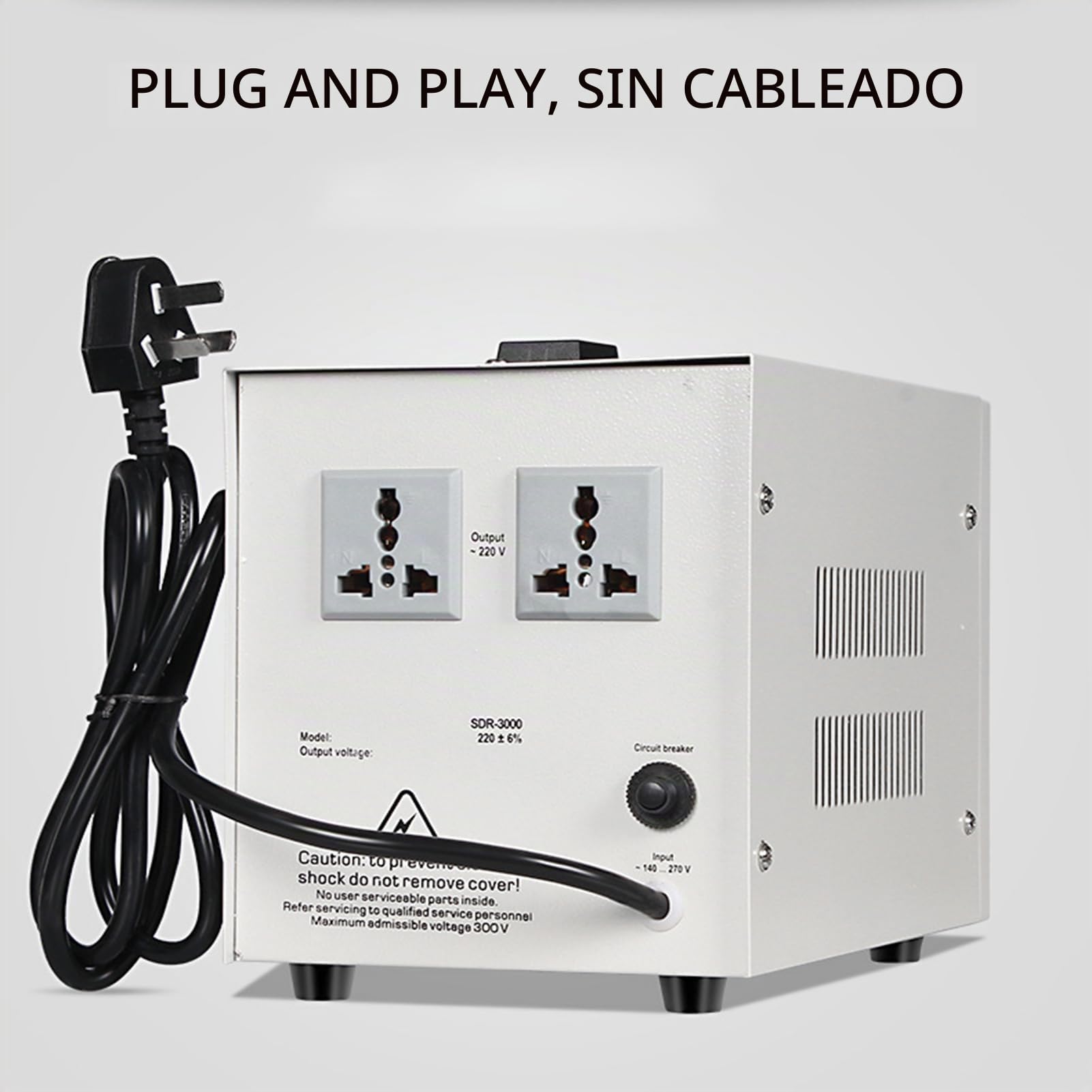 Regulador de Voltaje,220V Estabilizador de Voltaje Monofásico Automático de Alta Precisión para Uso Doméstico Protector Regulador de Voltaje para Electrodomésticos Inestables,10KW