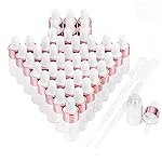 Easeen Sample Dropper Bottles, Mini Dropper Bottles with 2 Pcs Plastic Droppers for Traveling Essential Oils DIY Cosmetic Liquid Sample Perfume (Rose Gold, 3ML)