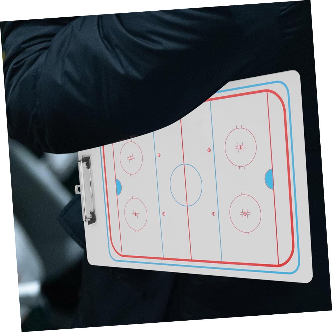 2Pcs Hockey Clipboard Whiteboard Durable Boards for Strategy Planning Match Commanding Reusable Erasable Surface for Teams
