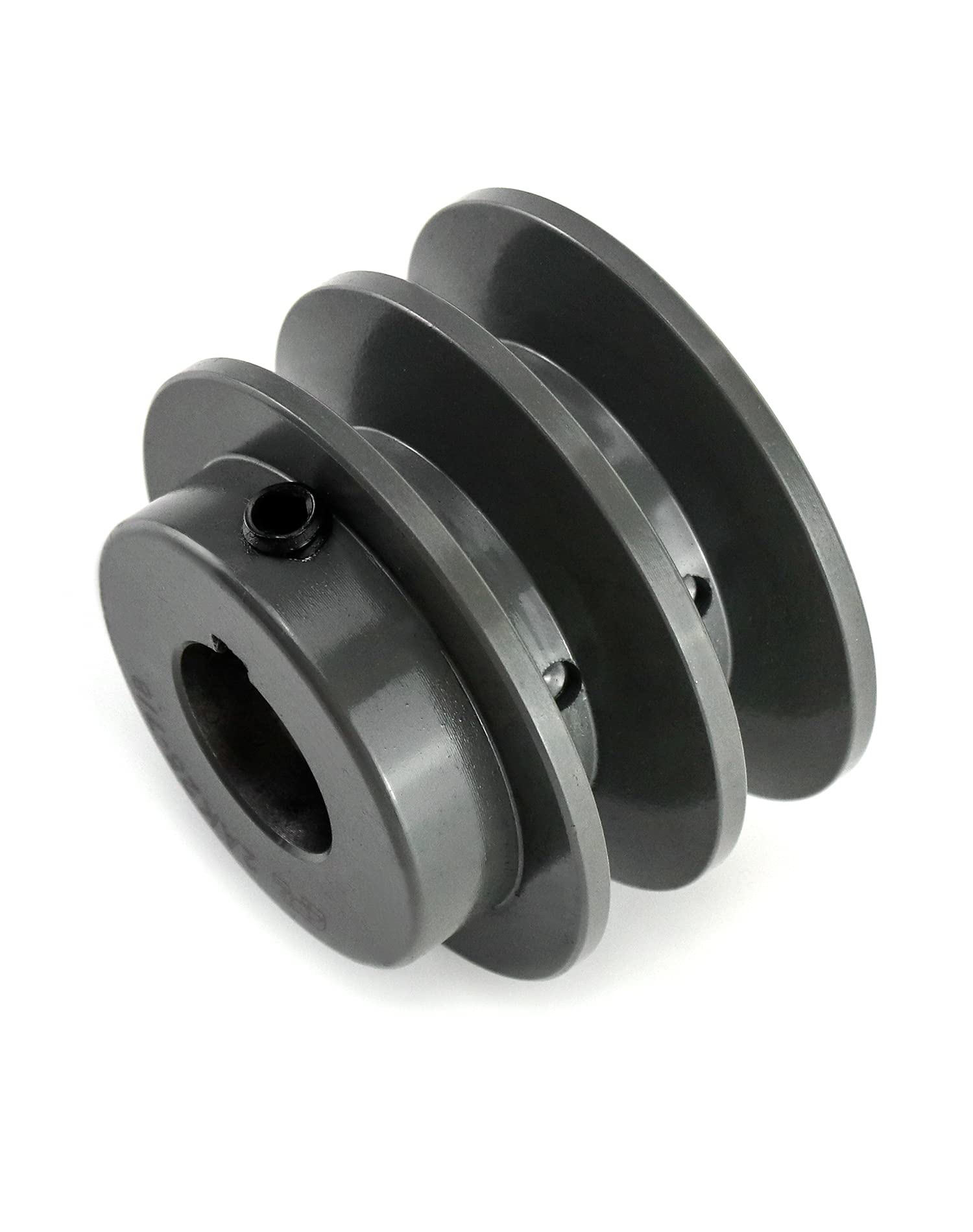 QWORK 2AK2578 Double Groove Pulley/Sheave, 2.55"OD 7/8" Bore, AK Fixed Bore Pulley, for A, 3L & 4L (A & AX) V-Belts, Cast Iron — Amazon image 4