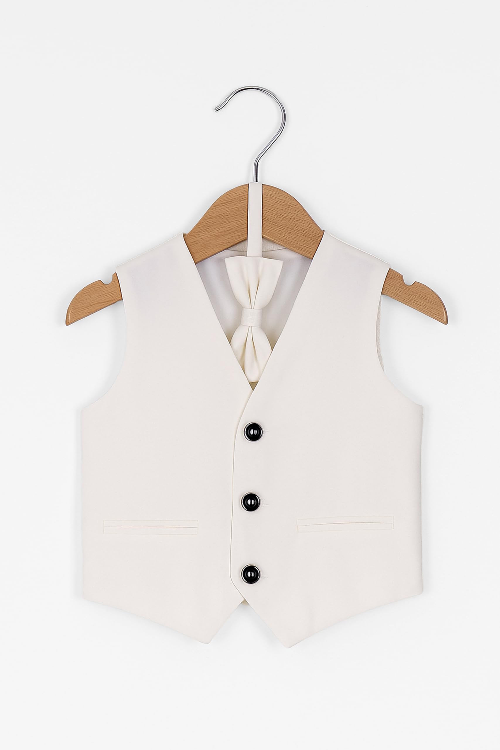 Conjunto de chaleco de comunión para bautizo, traje de bautizo, blanco, algodón, lino, 3 piezas, para bebés y niños