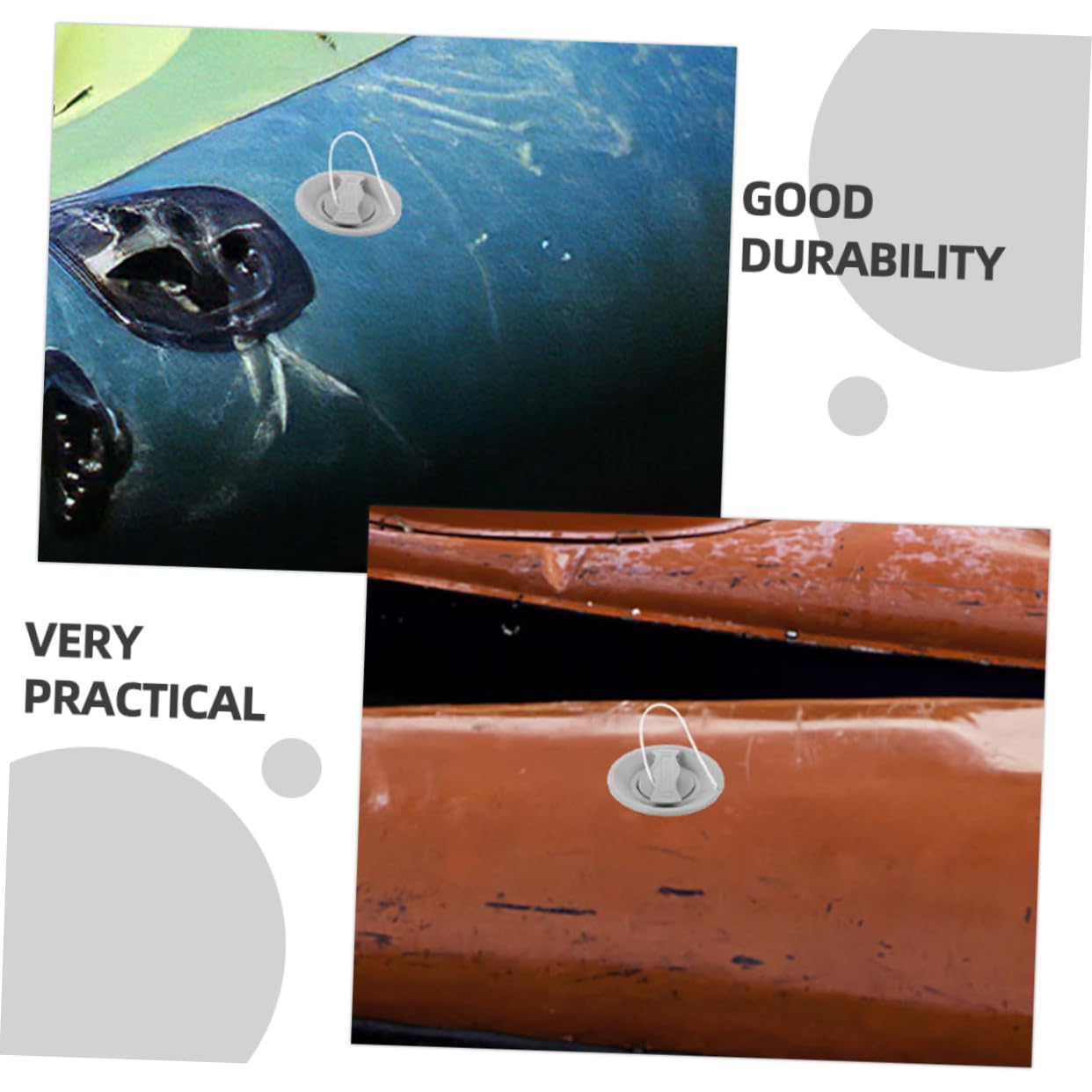 BESPORTBLE Valvola per Gommone Valvole Ad Alta Pressione Scarico dei Tappi per Kayak Adattatore per Kayak Gonfiabile Valvola della Barca Ad Alta Pressione Vedere Grey