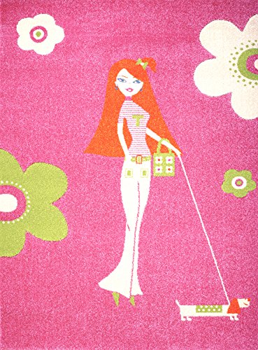 Little Helper VIVIPINK134180-DE IVI Hypoallergener dicker 3D-Kinderspielteppich