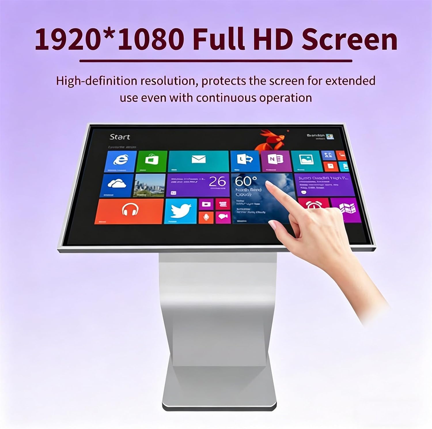 Vertical Digital Signage, POS Kiosk, HD IPS Touch Screen 21.5/32 Inch1080P HD IPS Touch Screen Kiosk, Floor Standing LCD Advertising Display for Menu & Info 32inch4G128G