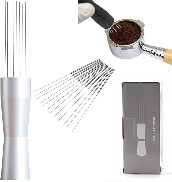 WDT Tool Espresso, Coffee Distribution Tool Espresso Distributor (Silver)