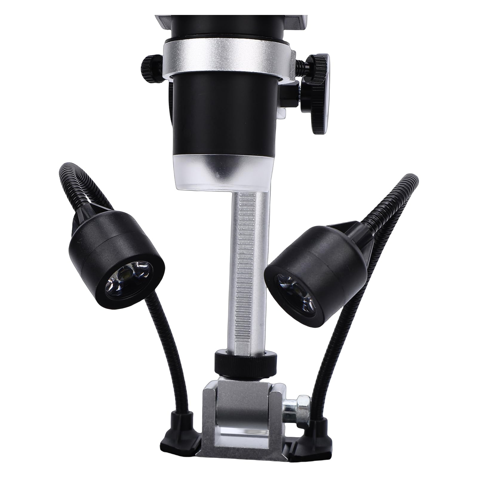 Asixxsix Mikroskop Cyfrowy 2000X, Lupa Mikroskopowa z Ekranem 12 MP i przekątną 10,1 Cala z 2 Diodami LED, Ciągłe Powiększenie 1–2000X, Kamera do Mikroskopów (Z baterią UE wtyczka 220V)