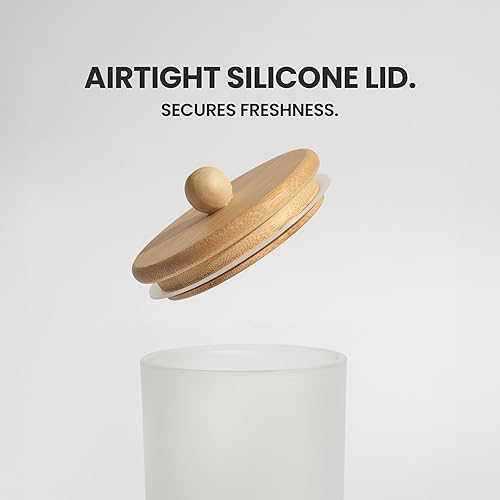 Miniatura 7 de white + sable Soporte Qtips  Dispensador de Qtip  Juego de baño Qtip  Tarros de baño  Tarros de baño de vidrio  Tarros de boticario con tapas