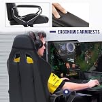 BestOffice Ergonomic Office Chair, High-Back White Gaming Chair with Lumbar Support PC Computer Chair Racing Chair PU Task Chair Ergonomic Executive Swivel Rolling Chair for Back Pain People,White