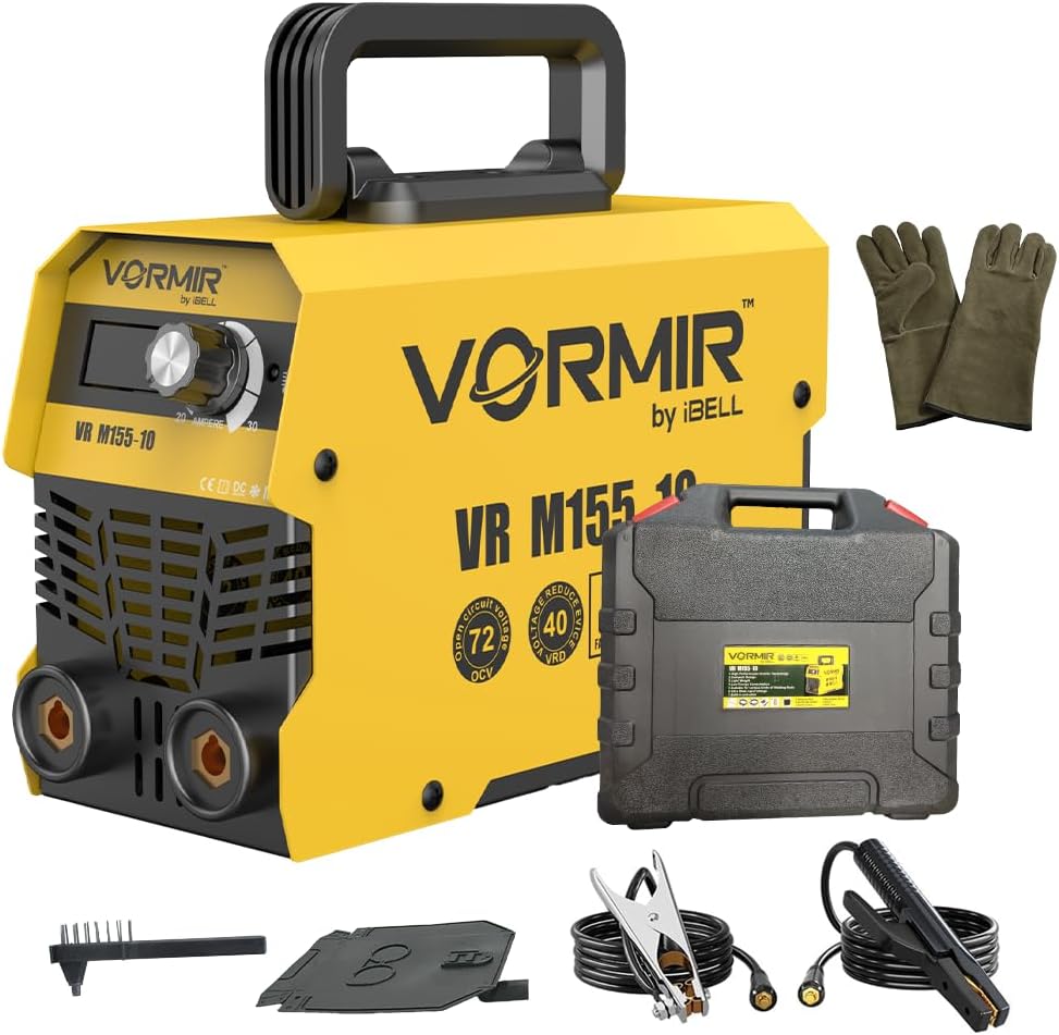 IBELL VORMIR VR M155-10 Inverter MMA Welding Machine (Home/DIY) 105A with IGBT, Hot Start, Anti-stick, Arc Force, Provided in BMC Box- 1 Year warranty.