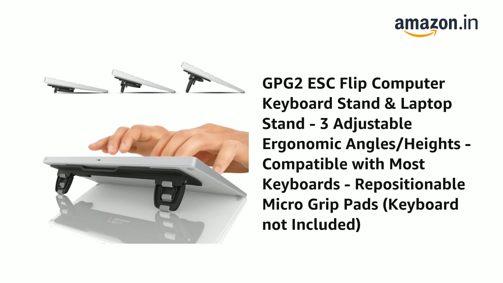 Portable Keyboard Riser Computer Keyboard Stand 2-Pack Foldable Laptop Stand Risers - Self ...