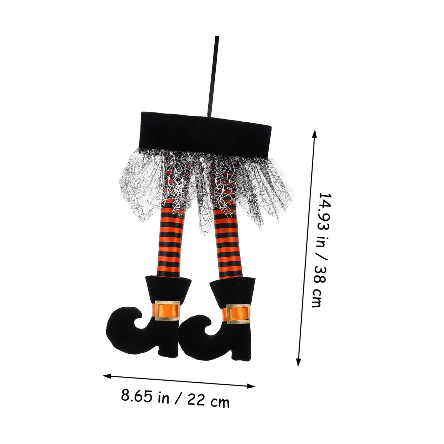 HOOTNEE 1pc Halloween Witch Leg Door Pendant Unique -Legged Boot Decoration for Festival Parties Stylish Home Decor Premium Cloth Material Mysterious Atmosphere
