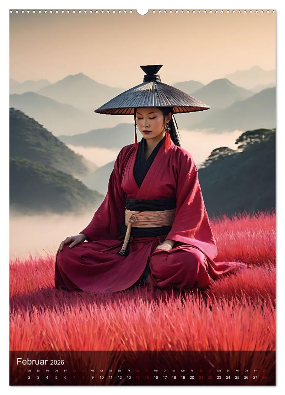 Zen - im Einklang mit Körper und Geist (Wandkalender 2026 DIN A2 hoch), CALVENDO Monatskalender: Inspirierende Darstellungen meditativer Szenen von ... Aura spiritueller Harmonie (CALVENDO Kunst)