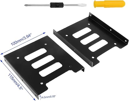 12PCS SSD Bracket 2.5 to 3.5 Adapter, HDD Hard Disk Drive Bays Holder, Mounting Kit With Metal Adapter, Screwdriver and Screws