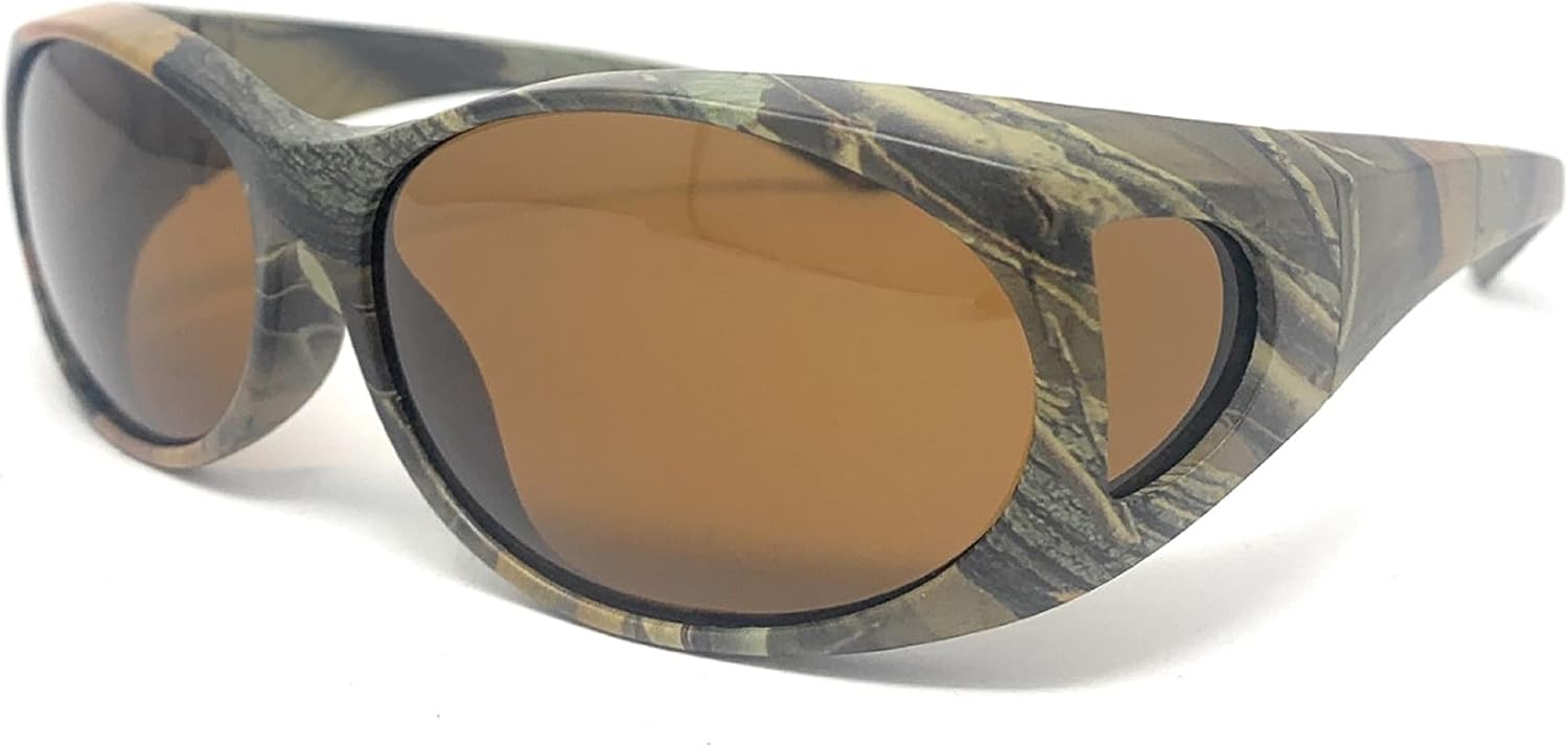 Unisex Polarized Fit Over Camouflage Sunglasses Wear Over Eyeglasses