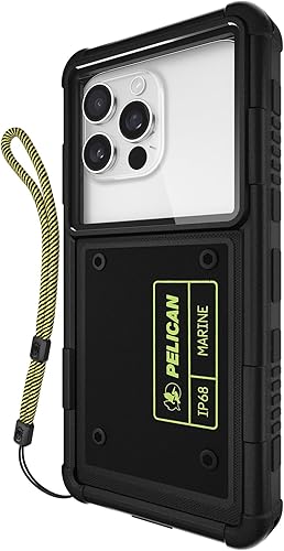 Pelican Funda impermeable para teléfono – Se adapta a todos los teléfonos – Funda de fotos subacuática con cierre seguro y correa de muñeca – Ideal