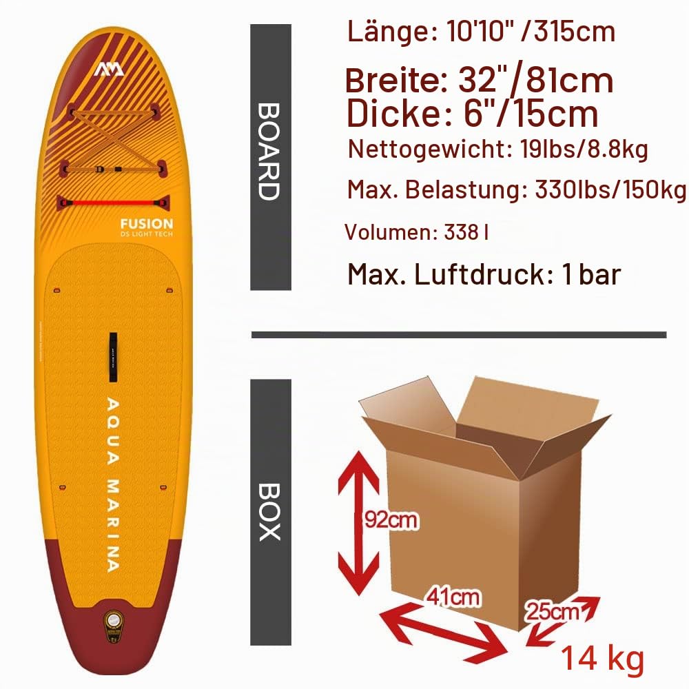 Aqua Marina Aufblasbare Stand Up Paddle Boards (iSUP) ? Komplett-Sets f?r Erwachsene