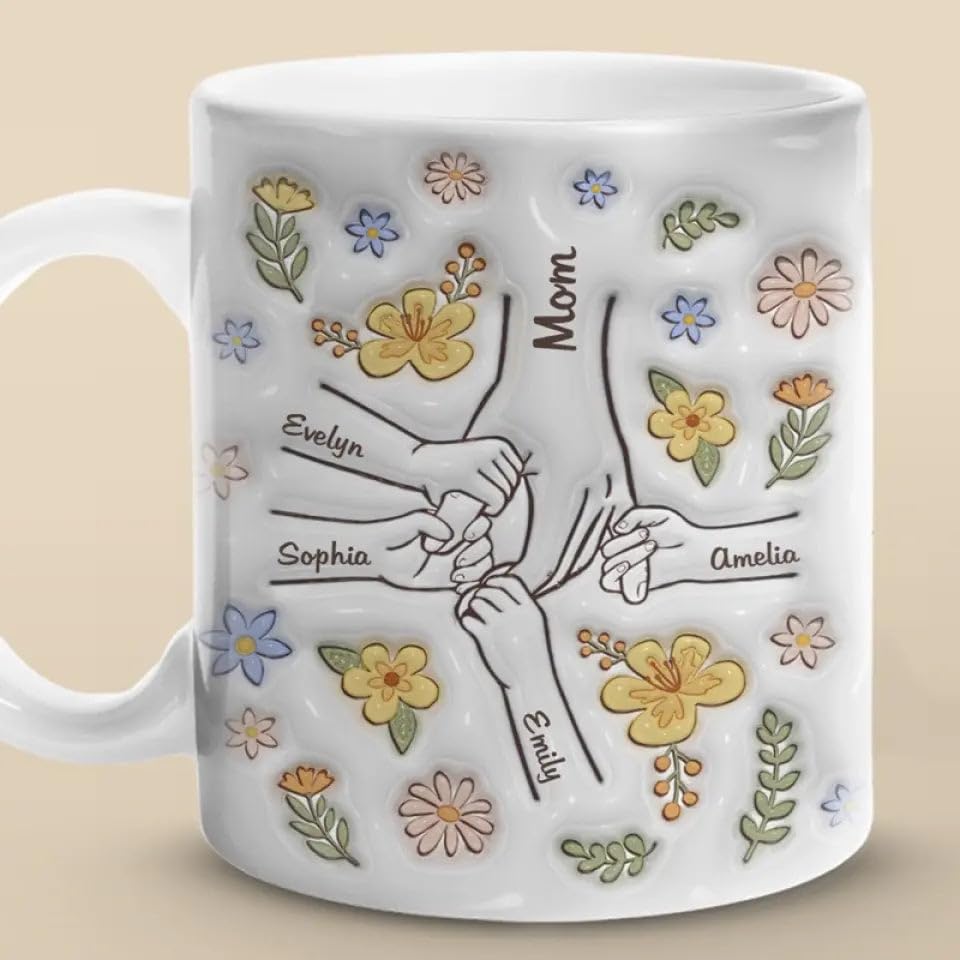 DOPTIKA-You-Hold-Our-Hands-Also-Our-Hearts-Personalized-2D-Mom-Coffee-Mug-Christmas-Birthday-Gifts-For-Mom-Grandma-Mother-Birthday-Gifts-From-Daughters-Sons-Mom-Ceramic-Cup-Best-Mom-Ever-Gifts