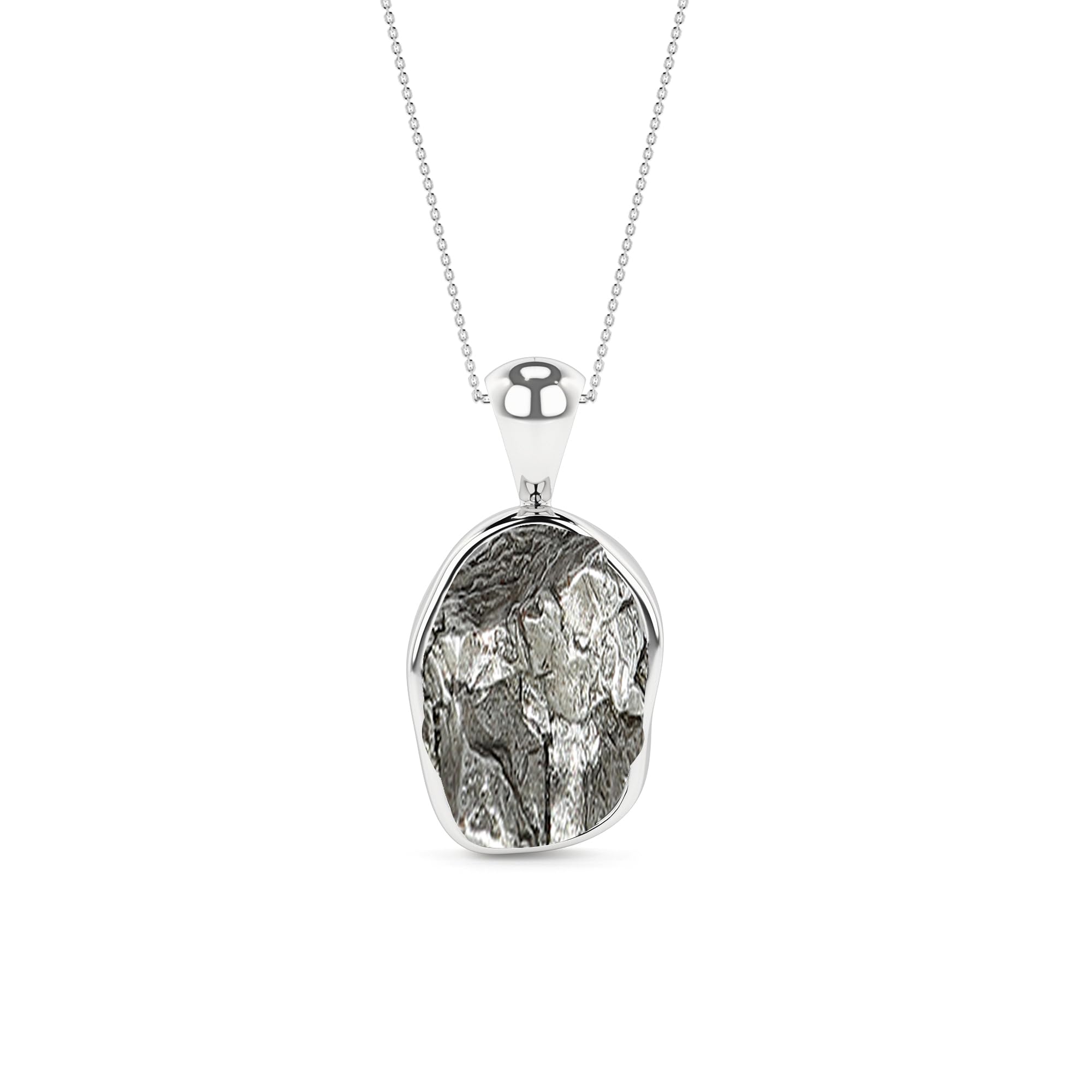Natural Raw Gemstones Pendant Necklace for Women in Sterling Silver, Birthstone Jewelry Gifts for Her Birthday, Anniversary, Graduation