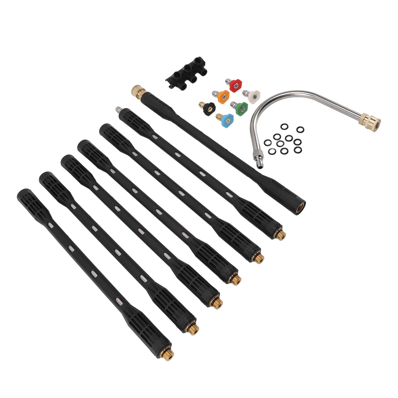 Varitas de Extensión para Limpieza de Canalones, Lanza de Lavado a Presión de Acero Inoxidable a Prueba de Fugas, Fácil de Usar, Conector de 1/4 de Pulgada para Limpieza de Techos
