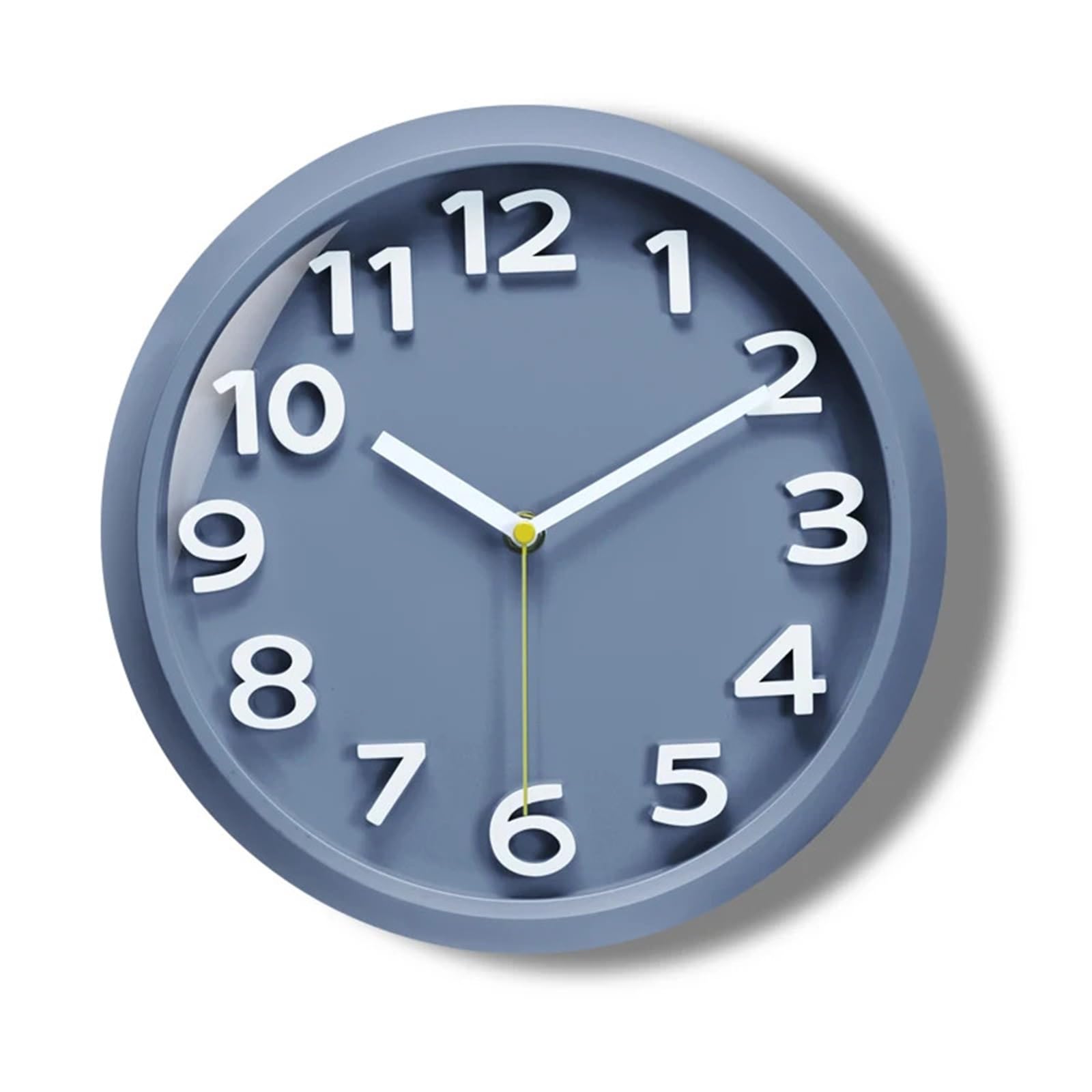 DJSKLDF Wall clock 11 Inch New Cubic Wall Clock Round Simple For School Study Living Room Silent Quartz Movement Alarm Clocks(GREY)