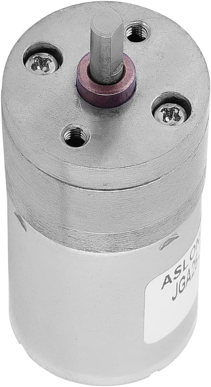 Heyiarbeit DC 12V 82RPM Gear Motor High Torque Electric Micro Speed Reduction Geared Motor Eccentric Output Shaft Gearbox Motor
