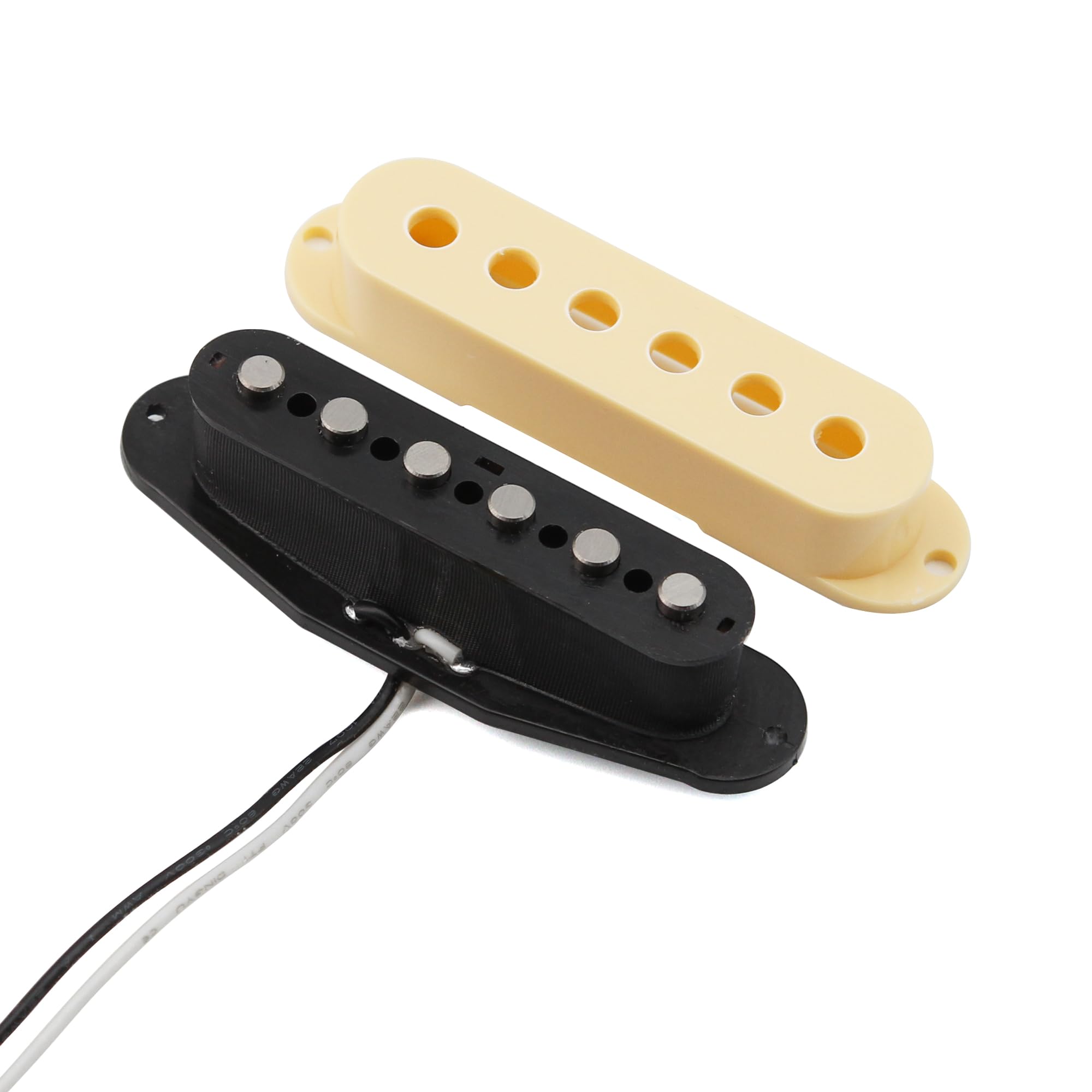 FLEOR Alnico - Set di 5 pickup a bobina singola piatta e humbucker ad alto guadagno, colore: crema HSS N+M+B per chitarra ST Style