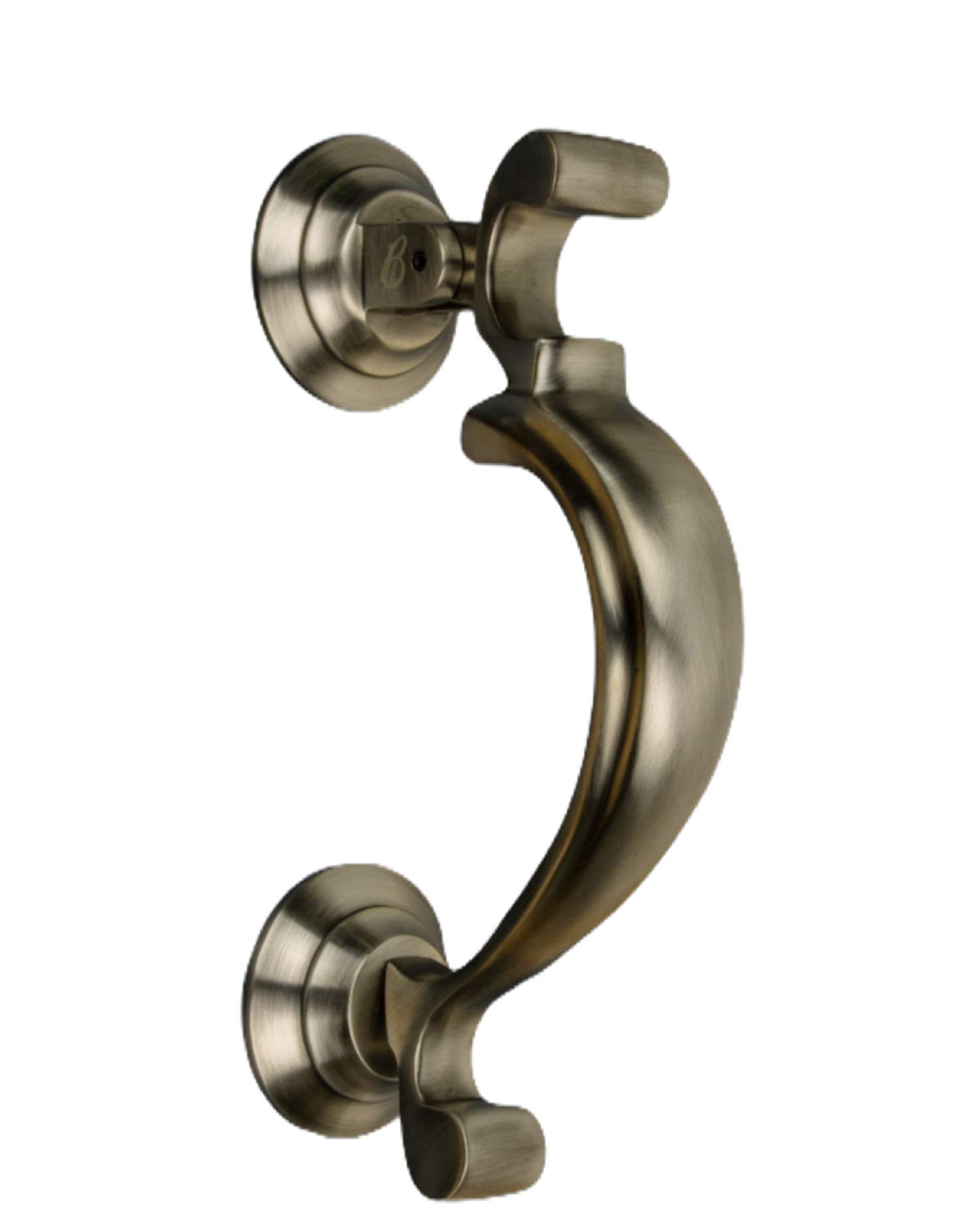Brass Bee Pewter Doctor Door Knocker For Front Door | Polished Solid Brass Knockers With Strike Plate | Upvc | Doctor Front Door Furniture With A Unique Design