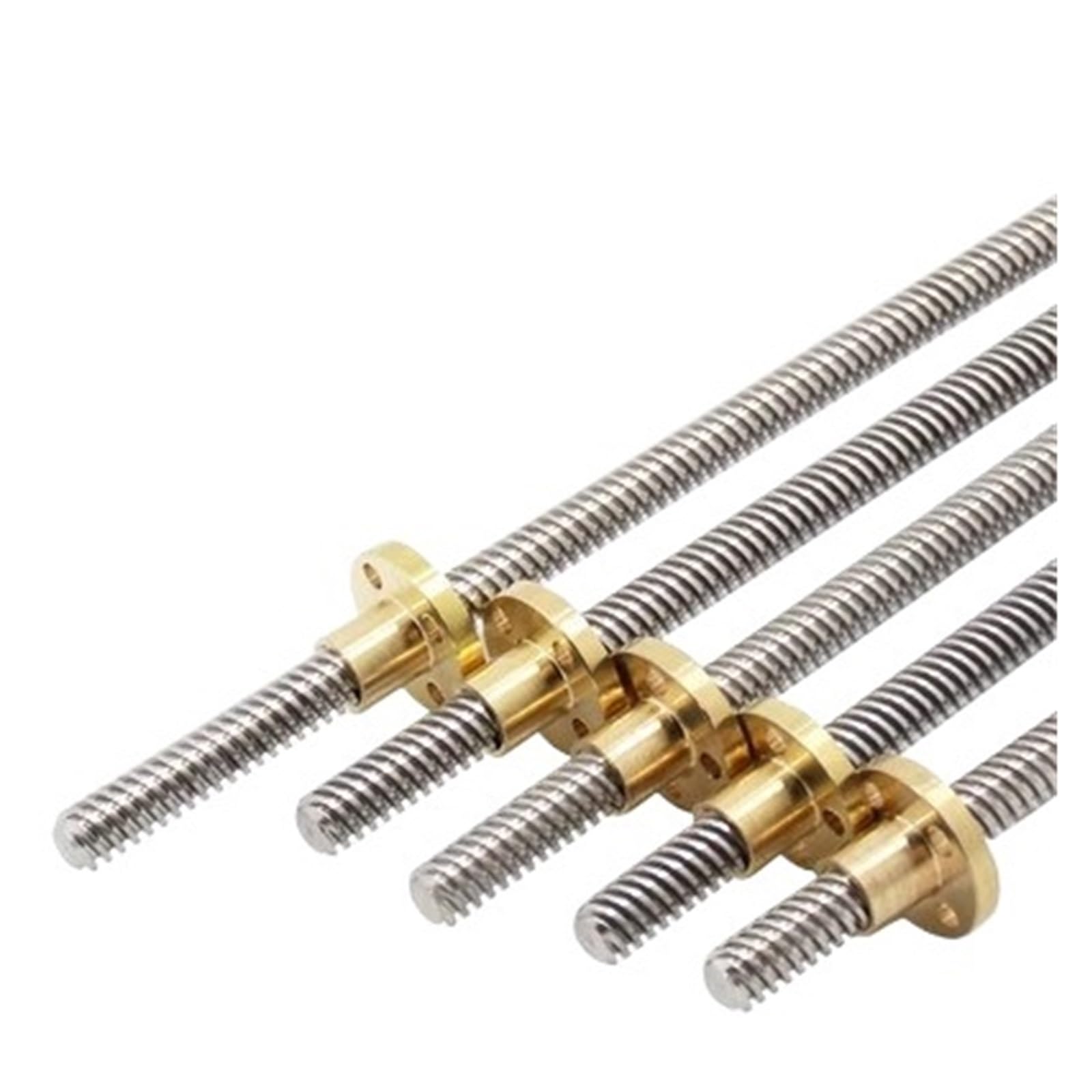 Metal Ball Screw nut T8 Screw Screw Trapezoidal Screw Engraving Machine Excavator Screw with Nut Part(300mm)