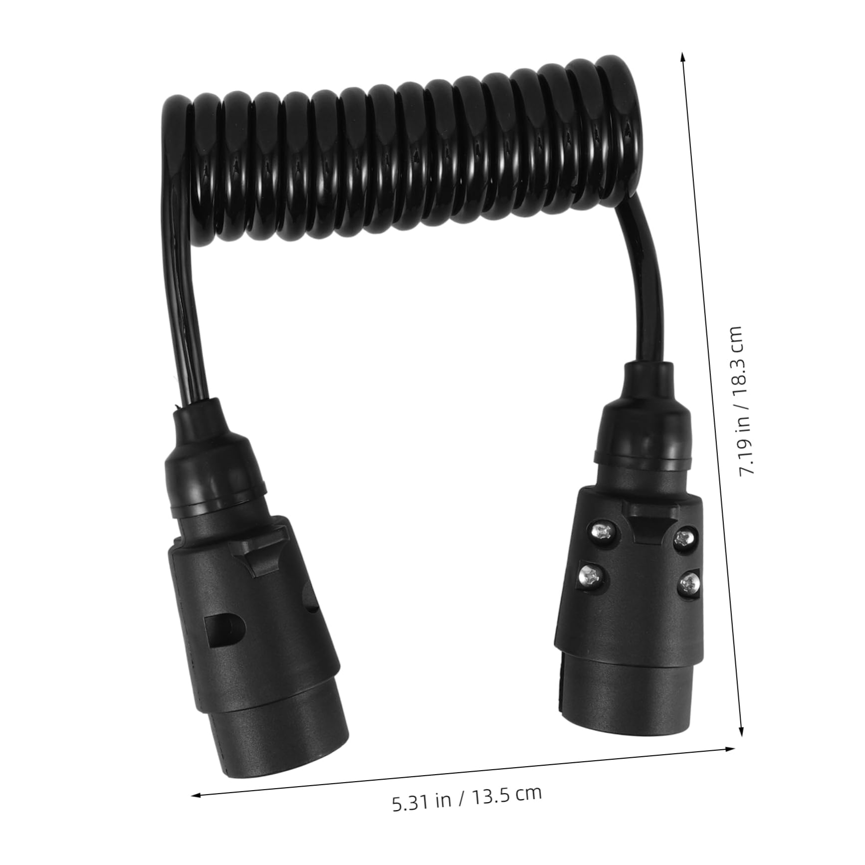 HAPINARY Trailer Wiring Adapter with Flexible Cable Reliable Connection for Trucks Trailers and Rvs for Secure Connectivity and Easy Use