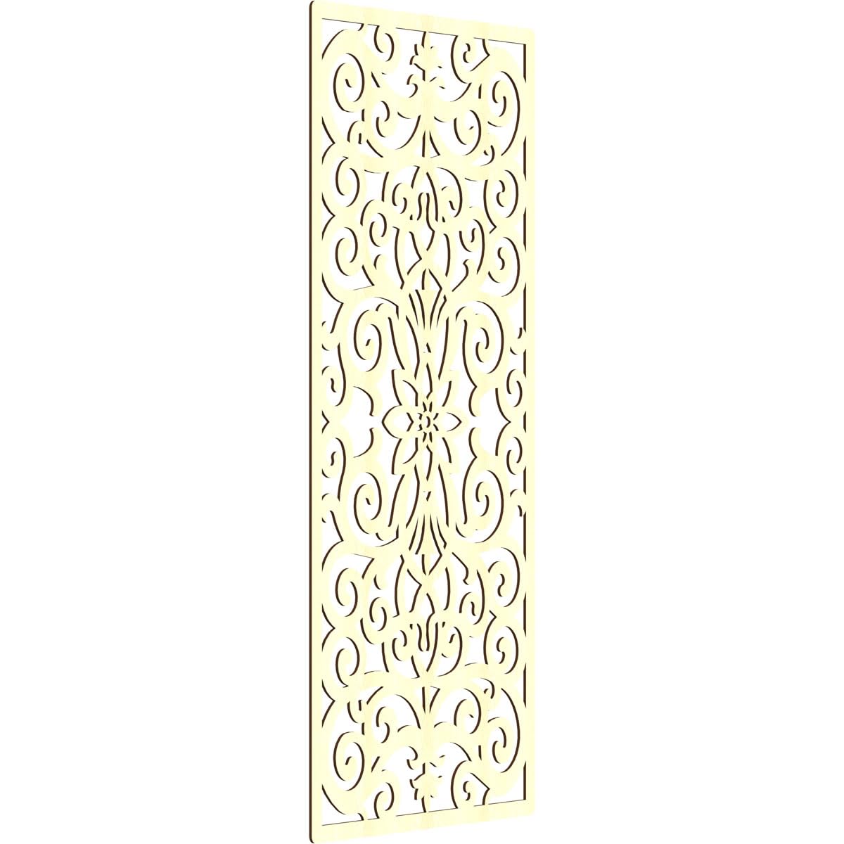 Buel Decorative Pierced Fretwork Wood Wall Panels, 33 3/8"W x 84 3/8"H x 1/4"T, Alder