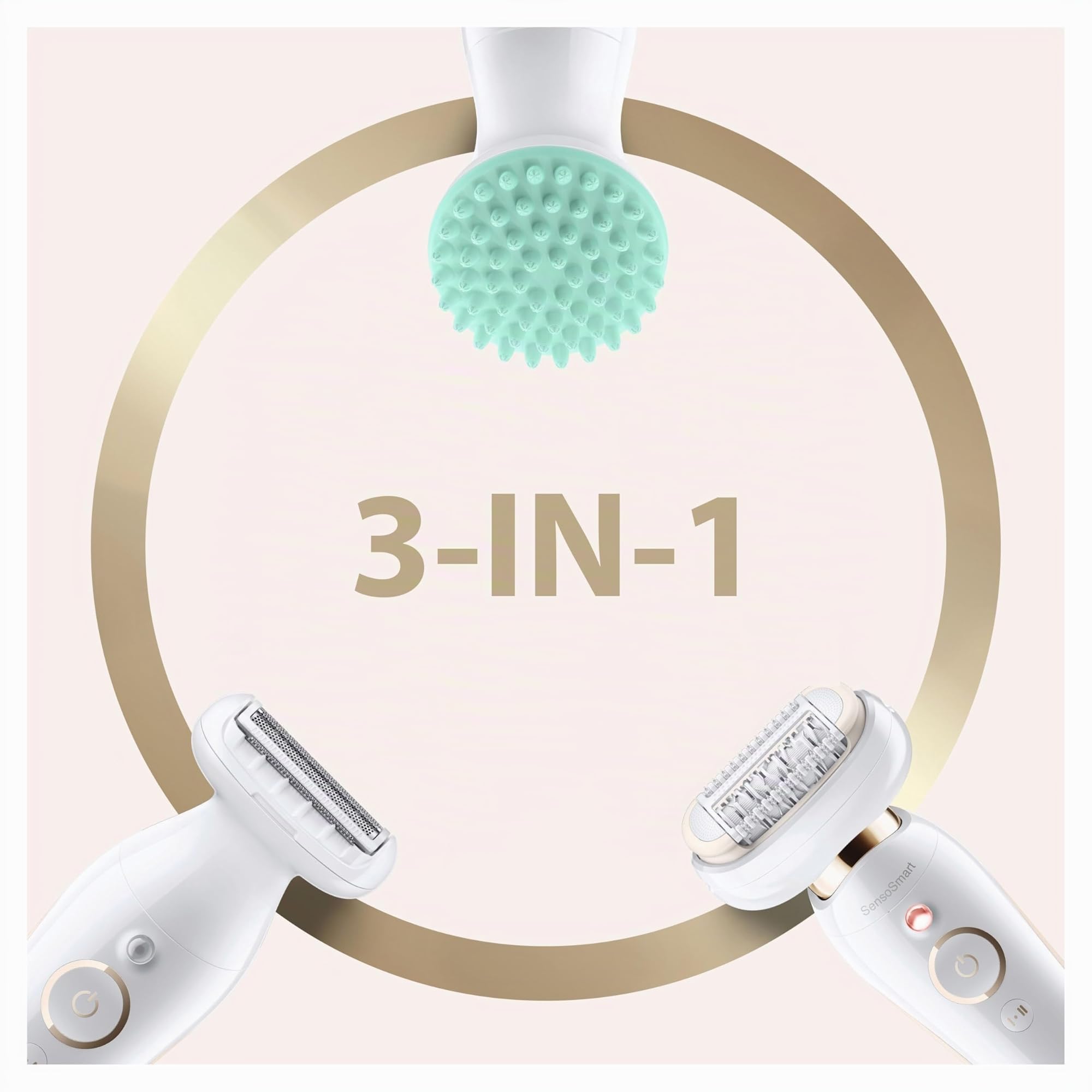 Braun Silk-épil 9 Flex Beauty-Set, Epilierer Damen / Haarentferner, rutschfester Handgriff und Druckkontrolle, mit flexiblem Kopf für einfachere Haarentfernung, 9020, weiß/gold
