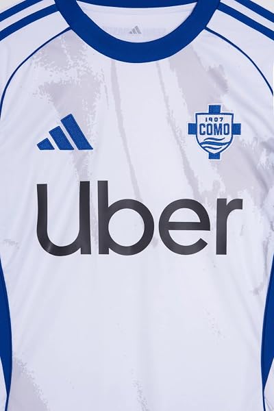 COMO 1907 Maglia Gara Ufficiale Stagione 2025/26. Jersey Calcio Traspirante con Design Ispirato al Lago di Como. Prodotto Originale con Stemma Club. - 3