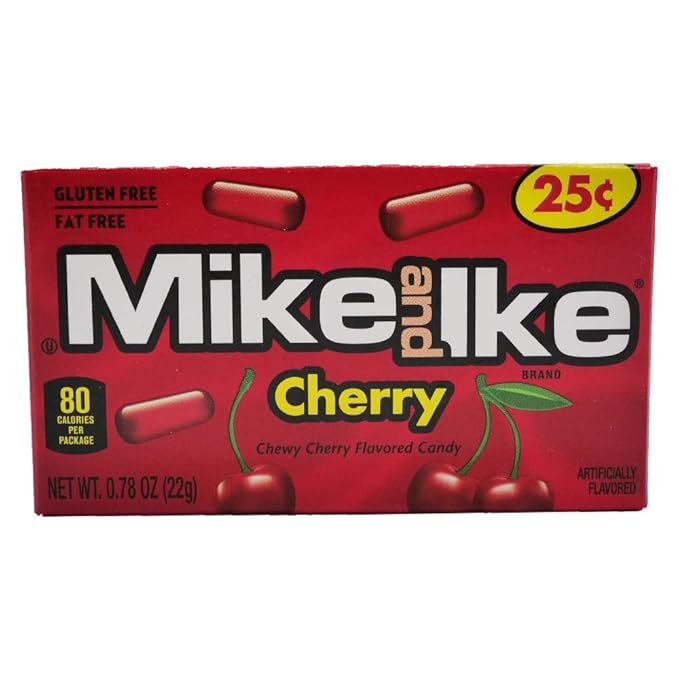 Mike and Ike Cherry Chewy Candies - Caja de 24 cajas de 0.78 oz miniatura 3