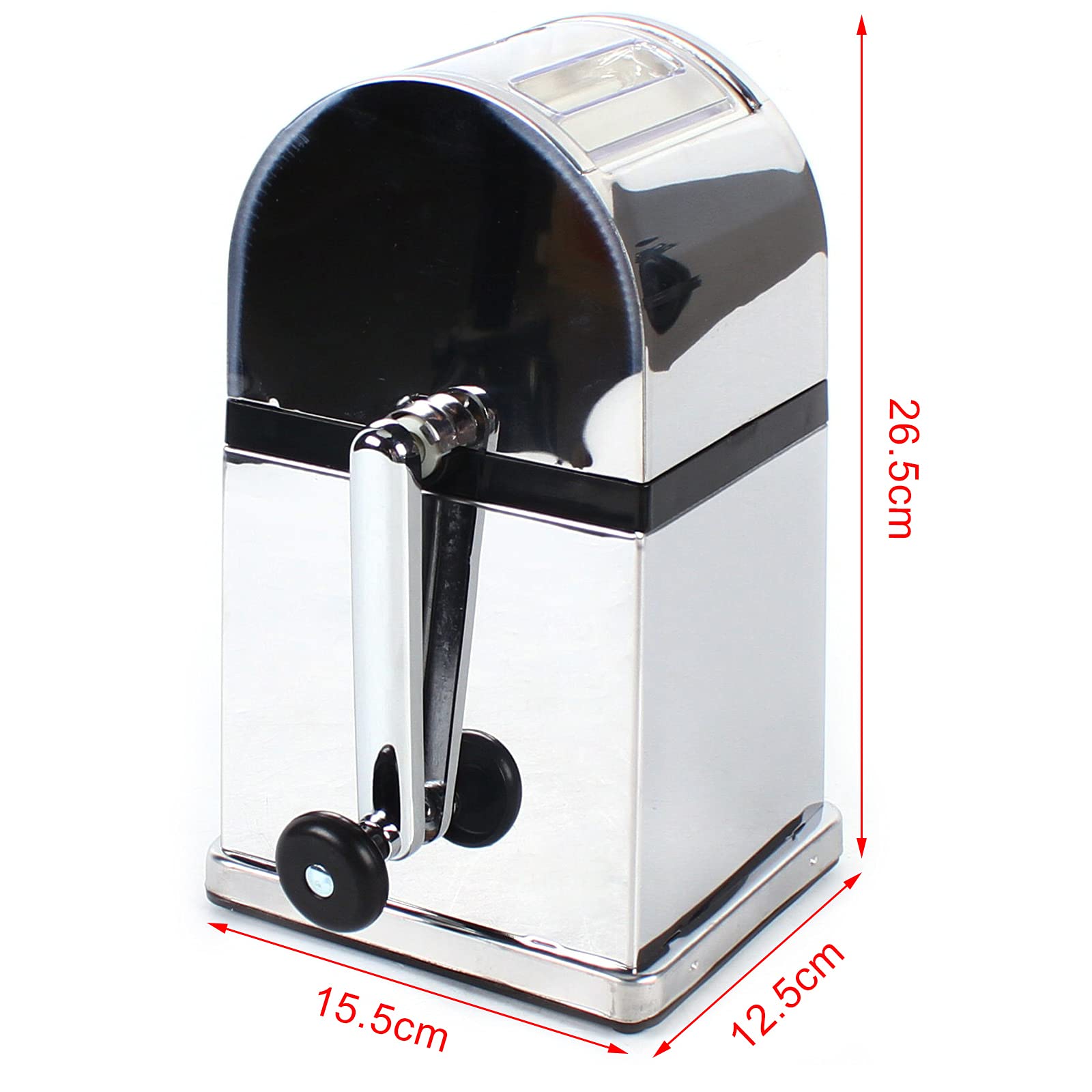 Commercial Ice Crusher Shaver Machine Crushed Ice Maker Silver Stainless Steel Large Capacity for Home Bar Cafe Restaurant US