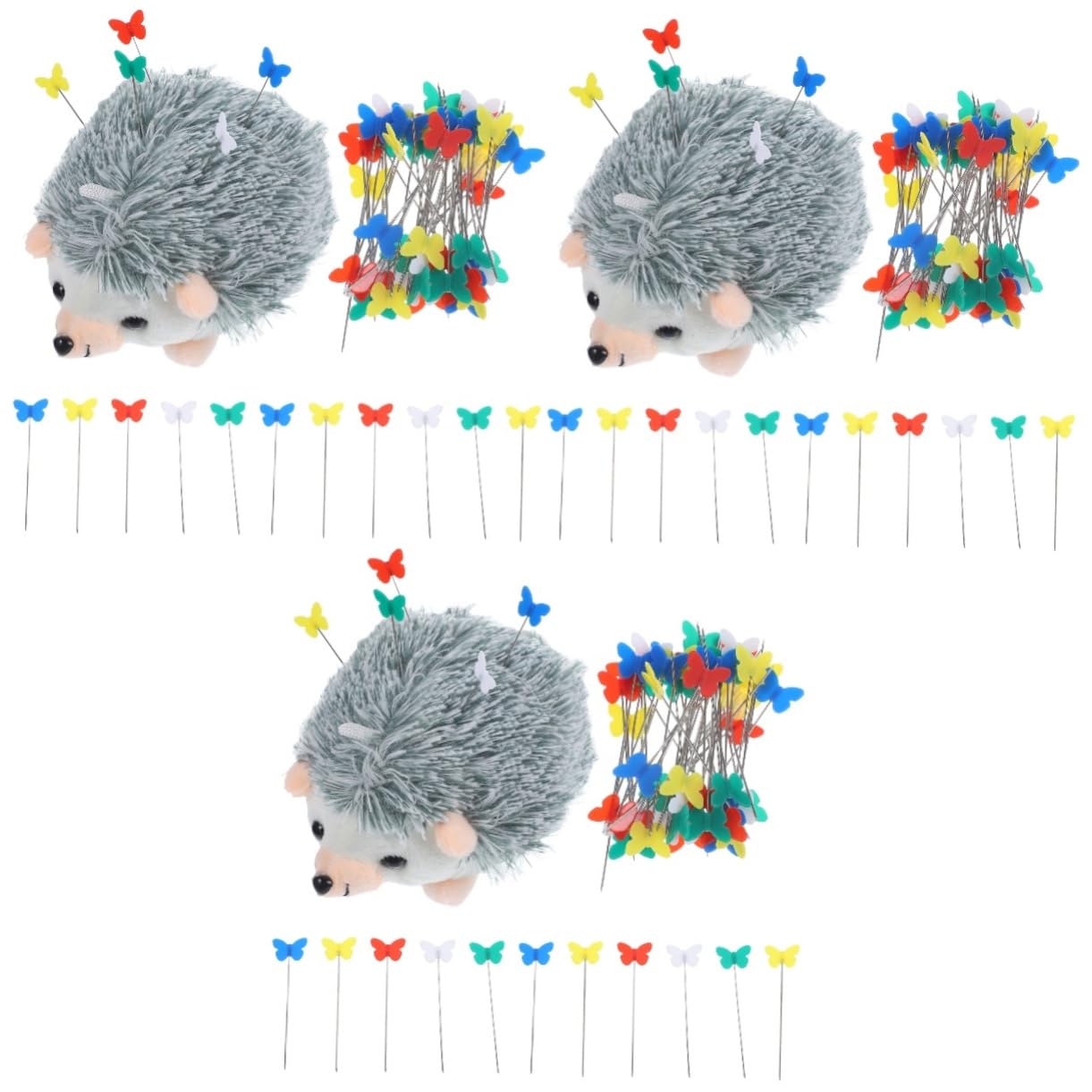 Tofficu 3juegos Alfiletero Forma De Erizo Adorable Alfileres Almohadilla De Costura Para Manualidades y Proyectos De Para Cumpleaños y Días Especiales
