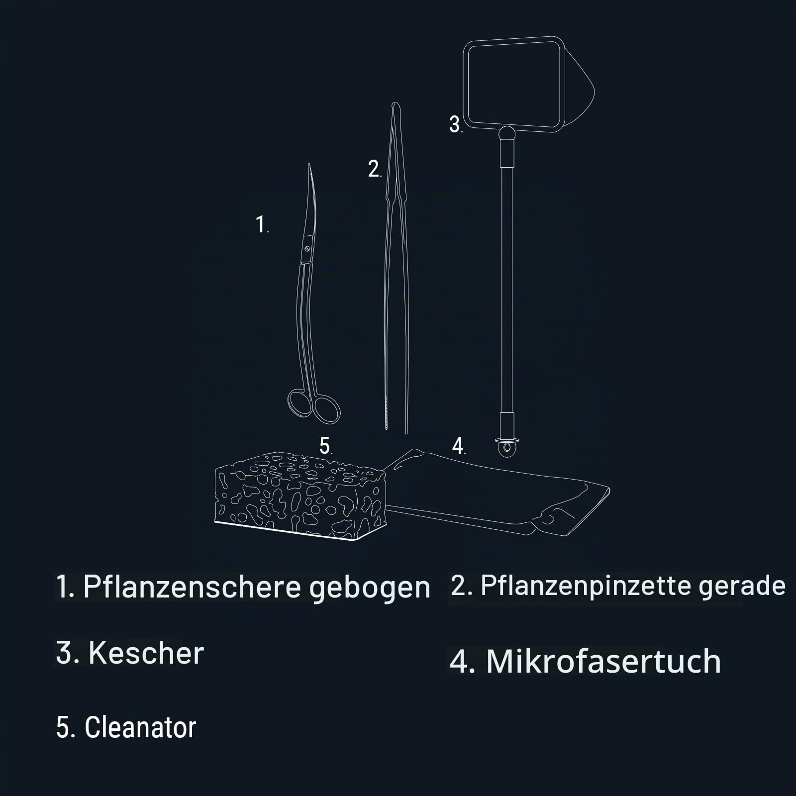 Dennerle Aquarium Care Set - Pflegeset für Süßwasser Aquarien