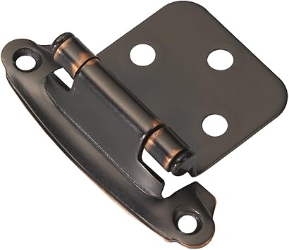 Hickory Hardware VP244-OBH Variable Overlay Surface Self-Closing Collection Cabinet Hinge - 170 Opening Face Frame Application Easy Installation, Oil-Rubbed Bronze Highlighted Finish - Pack of 1 Pair