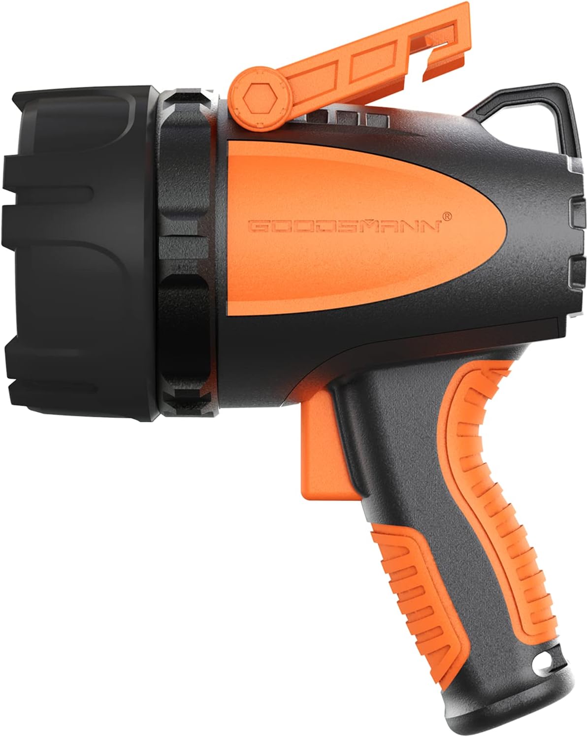 GOODSMANN Rechargeable Spotlight Waterproof 4500 Lumen Handheld Light LED Portable Floodlight with EVA Storage Carrying Case and USB Charger