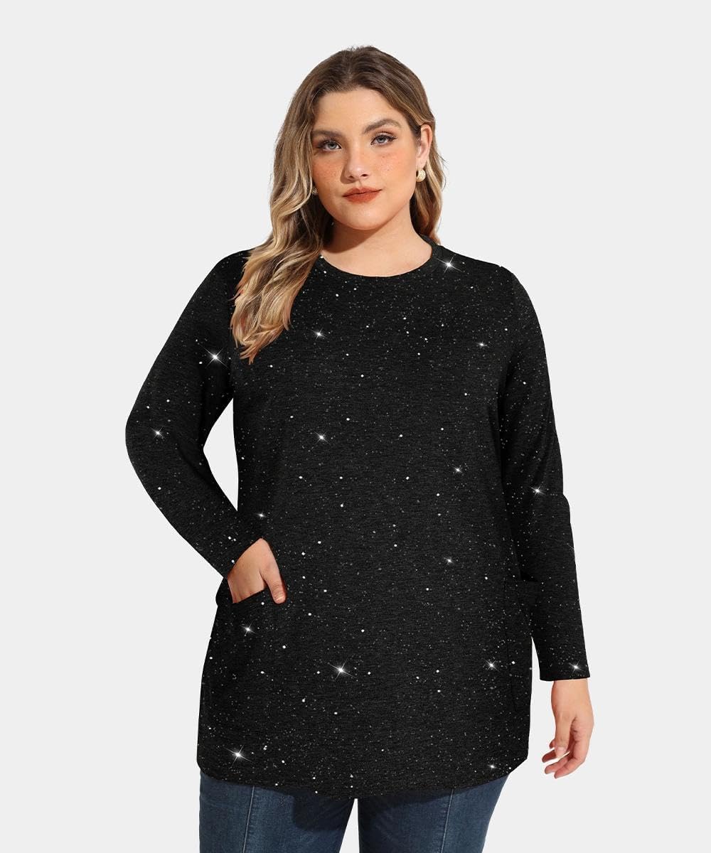 TIYOMI Plus Size Shirts Long Sleeve Tunic Tops for Women XL-5XL - Image 4