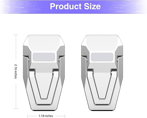 Miniatura 7 de Soporte de teclado de computadora de aleación de zinc para escritorio, elevador de teclado plegable con 2 ángulos ajustables, soporte invisible