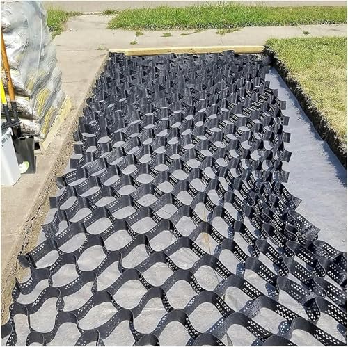 Gravel Stabilizer Driveway Ground Grid, Heavy Duty Geo Grid with Drain Holes, Driveway Pathway Gravel Grid,for Garage, Garden, Driveway, Walkway Garden
