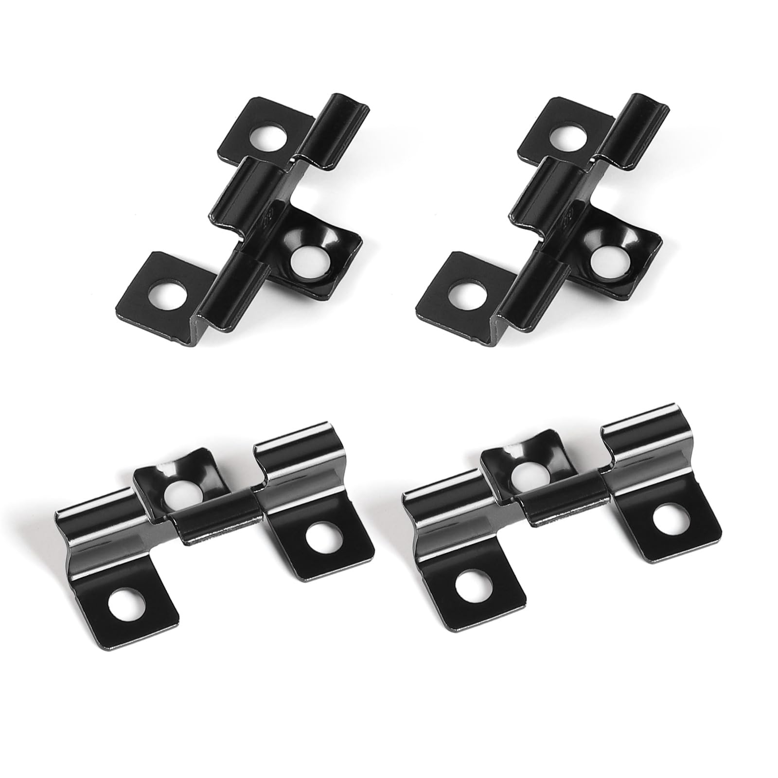 WPC clips 100 clip di fissaggio Acciaio inox di fissaggio per terrazze 6,5mm Clip per pavimenti in composito Fissaggio nascosto Clip di fissaggio in acciaio Campo di serraggio 6,5 mm, Nero