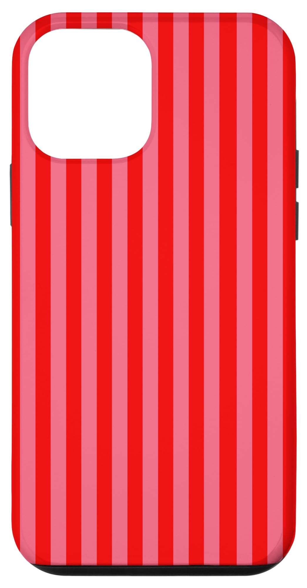 Retro Pink and Red Stripes Geometric Vertical Lines Pattern Case for iPhone 12 mini