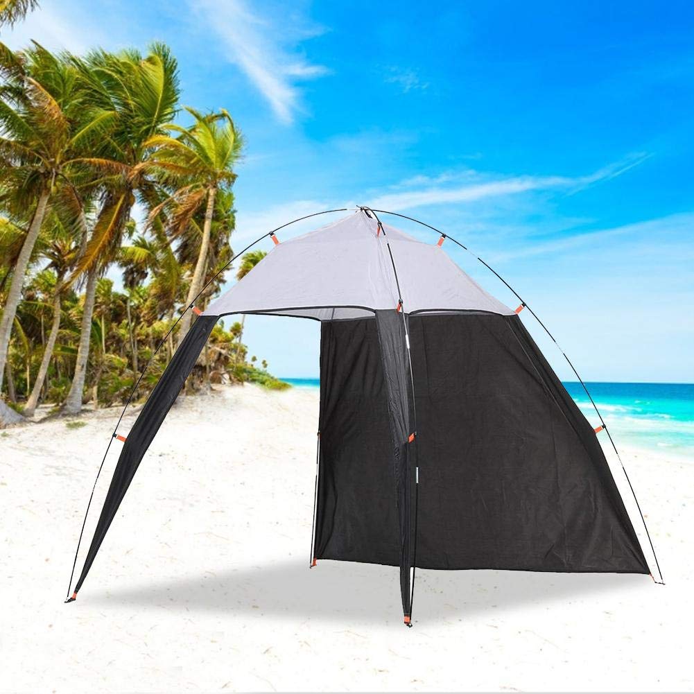 Beach Tent Umbrella, Outdoor Sun Shelter Cabana, 90x83x63'' for 5-8 People, Ventilation on Three Sides, Portable Camping Hiking Canopy, Easy Setup Shade Tent