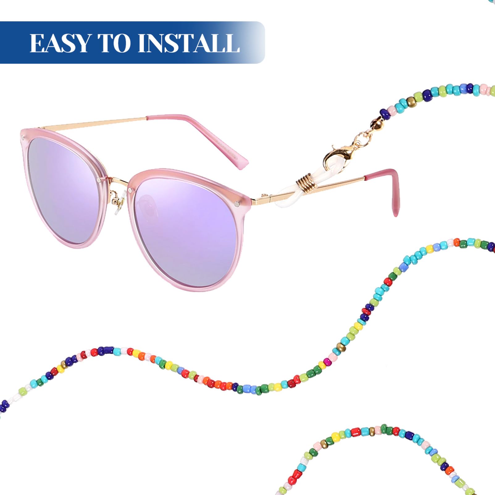 Sonnenbrillen-kettenband Brillenhalter Brille Anti Augenkette Brillen Band Brillenbänder Maskenhalter Um Den Hals Perlenbesetzte Brillenkette Glasperlen