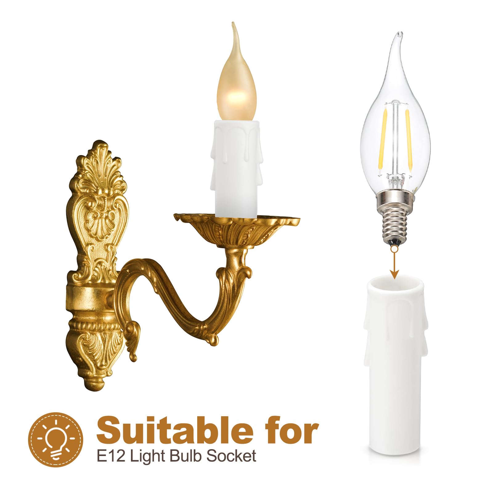 PATIKIL 1.75 Inch Tall Candle Covers Sleeves - Image 3