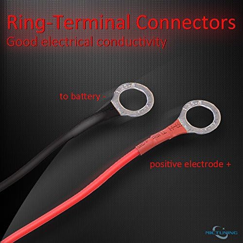 MICTUNING Motorcycle USB Charger,SAE to USB Cable Adapter SAE Quick Disconnect 2.1A Waterproof USB Port with Inline Fuse, Socket Cable 12V-24V for Motorcycle Cellphone Tablet GPS More