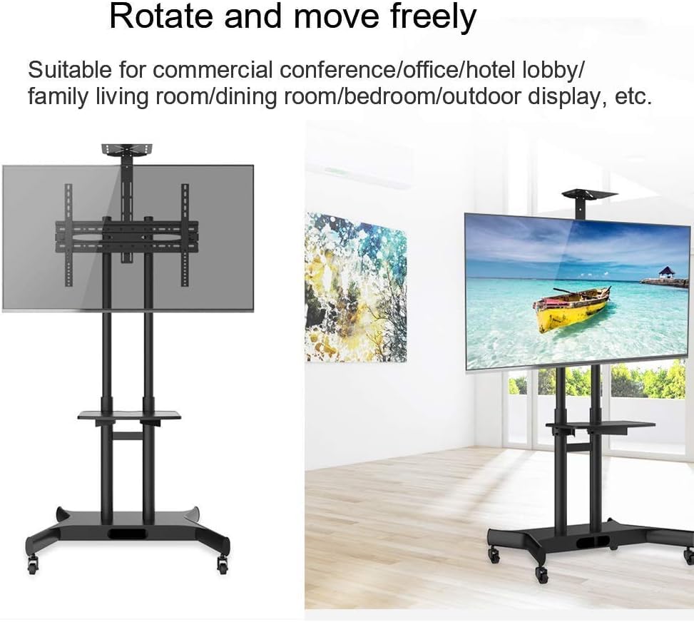 Soporte móvil para TV con ruedas y base estable miniatura 3