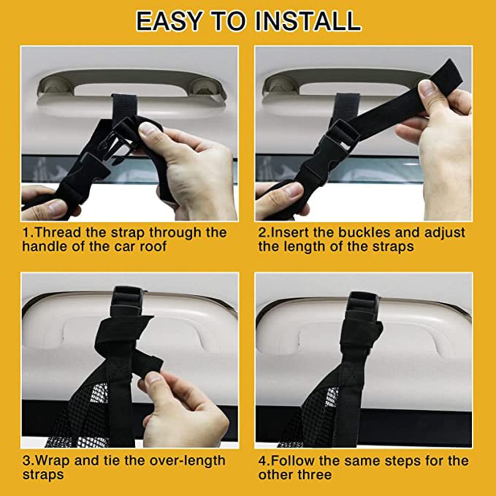 Rete Portatutto Da Soffitto Per Auto | 76x21,7 Cm | Pratica E Resistente Per Organizzare L'abitacolo - 3