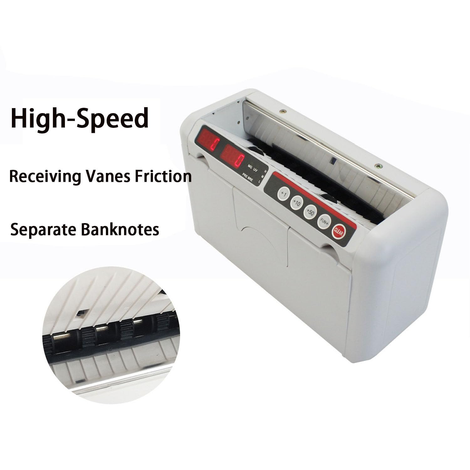 Conta Banconote Euro con Display LED,Contabanconote Professionale con Rilevatore di Banconote False,900 Banconote al Minuto Portatile Contatore di Banconote